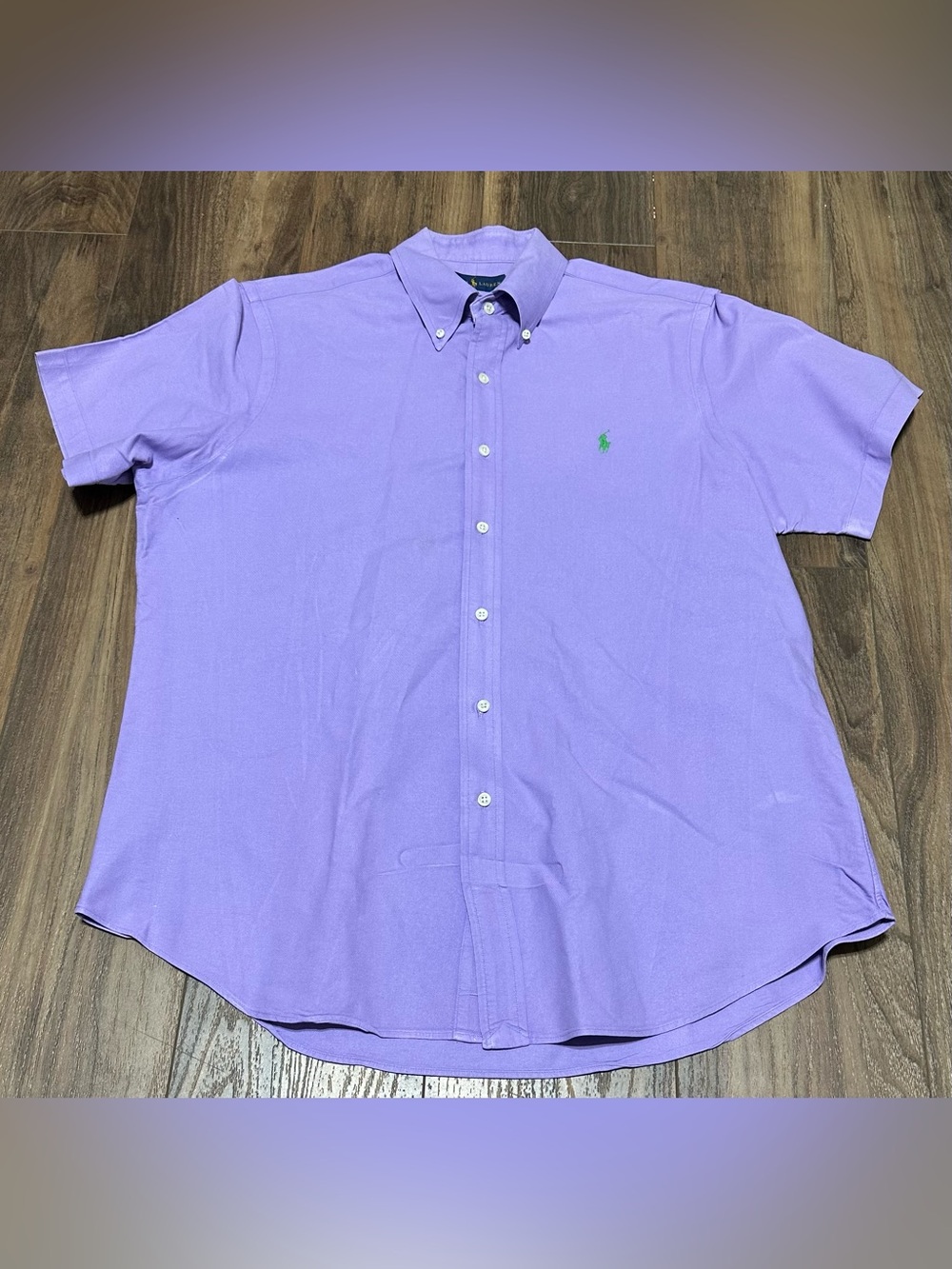 Ralph Lauren Lavender Short Sleeve Button-Down Shirt